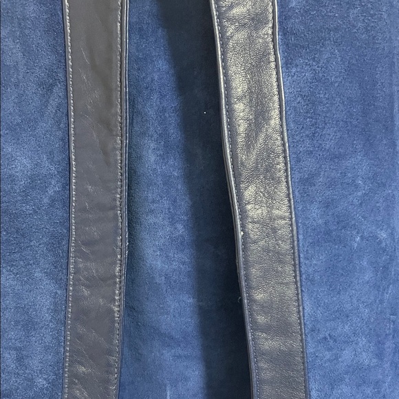 Beautiful Vintage Royal Blue Suede and Leather Suit - Picture 2 of 12